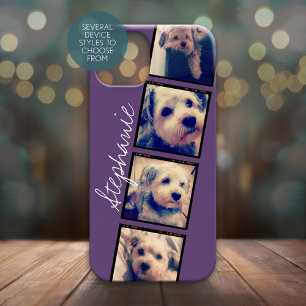 Instagram Collage - 4 photos purple background
