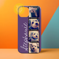 Instagram Collage - 4 photos purple background