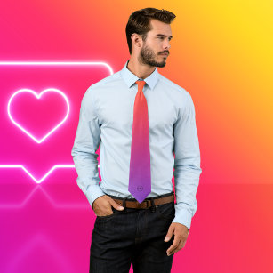 Instagram Colours   Ombre Sunset Men's Neck Tie