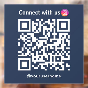 Instagram Connect With Us Qr Code Navy Blue