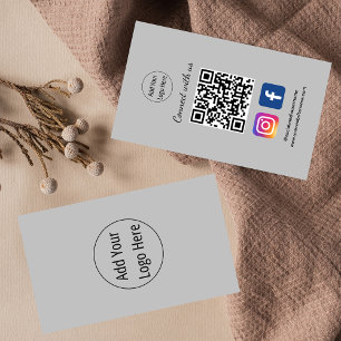 Instagram Facebook Social Media Networking QR Code Business Card