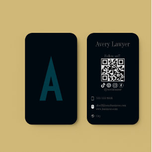 Instagram Follow Us Marketing Dark Blue Business Card
