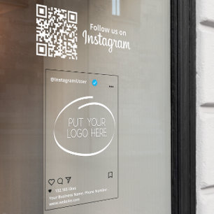 Instagram Follow Us Qr Code White 