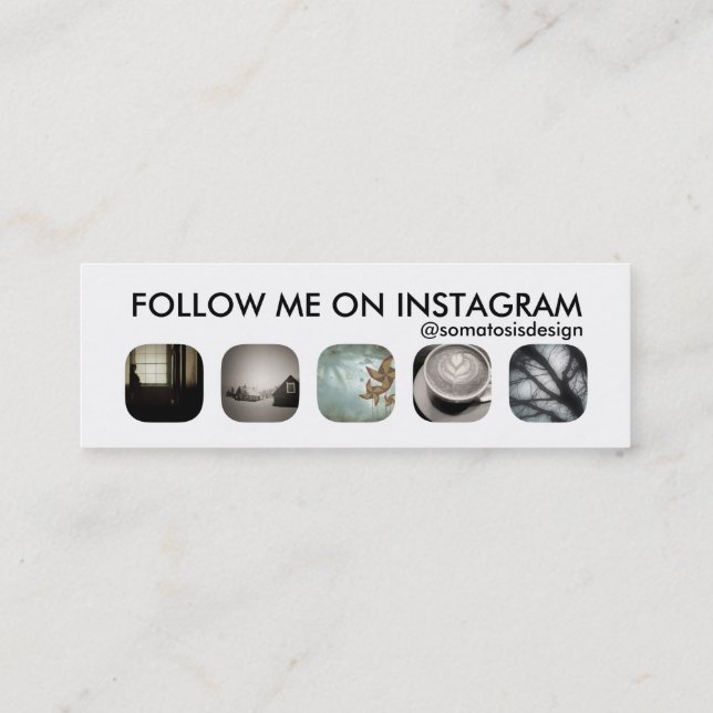 instagram followers mini business card (Back)