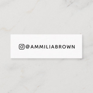 Instagram Handle Modern Social Media Branding Mini Business Card