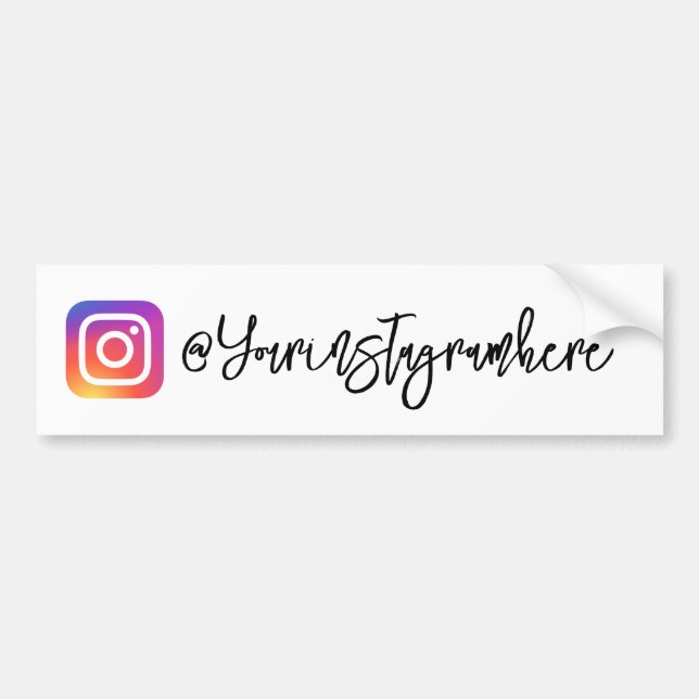Instagram Handle Script sticker (Front)
