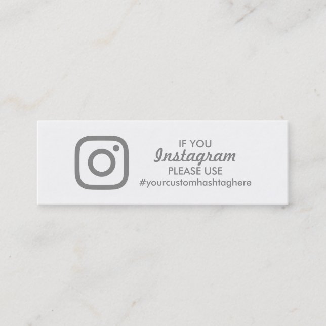 instagram hashtag calling card (Front)