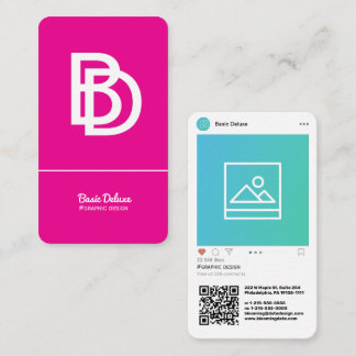 Instagram-Inspired Modern Business Card