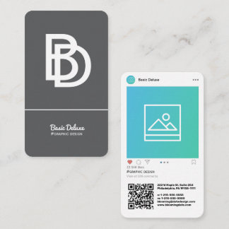 Instagram-Inspired Modern Business Card