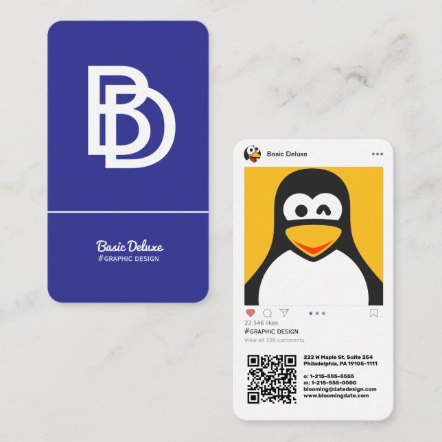 Instagram-Inspired Modern Business Card (Front/Back)