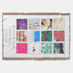 INSTAGRAM IT! 12 PHOTOS Throw Blankets