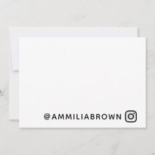 Instagram Logo   Custom Username Branding Design Card