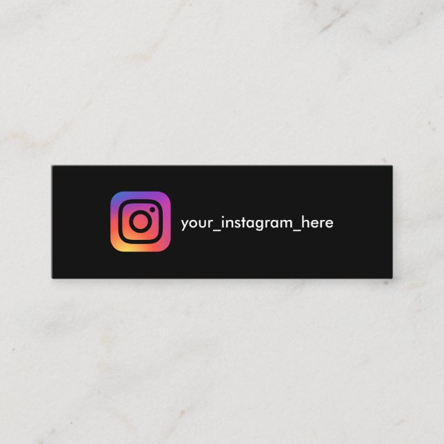 Instagram logo social media simple modern trendy calling card (Front)