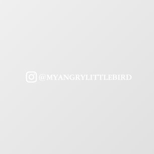 Instagram Name Car Window Cling Decal