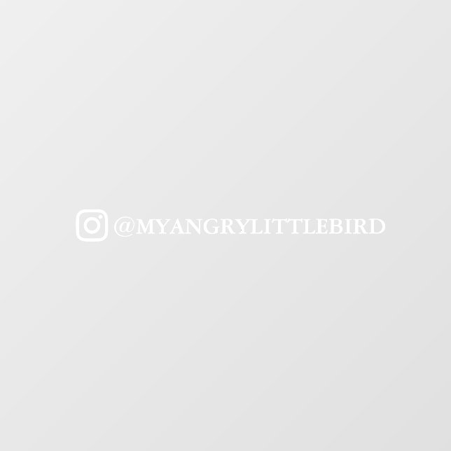 Instagram Name Car Window Cling Decal (Sheet)