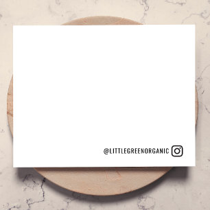 Instagram Note Card Your Insta Name Flat Note