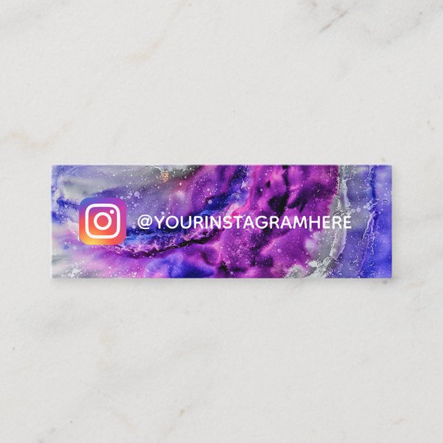 Instagram Paint Splatter Mini Business Card (Front)