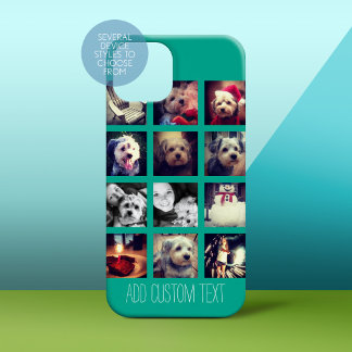Instagram Photo Collage green Emerald Background iPhone 16 Case
