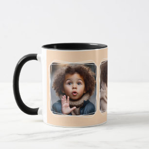 Instagram Photo Collage Modern Template Peach C108 Mug