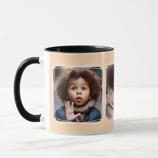 Instagram Photo Collage Modern Template Peach C108 Mug (Left)