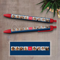 Instagram Photo Collage Monograms - Blue and Red