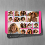 Instagram Photo Collage - Up to 14 photos Pink Magnet<br><div class="desc">A design with a colourful background. Use up to fourteen square photos to create a unique and personal gift. If you need to adjust the pictures,  click on the customise tool to make changes.</div>