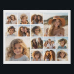 Instagram Photo Collage - Up to 14 photos White Faux Canvas Print<br><div class="desc">A design with a white background. Use up to fourteen square photos to create a unique and personal gift. If you need to adjust the pictures,  click on the customise tool to make changes.</div>