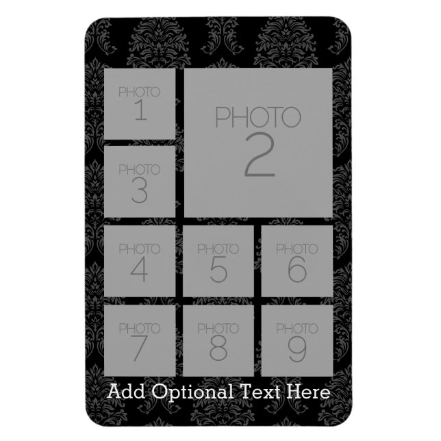 Instagram Photo Collage with 9 square photos Magnet (Vertical)