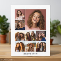 Instagram Photo Collage with 9 square photos white