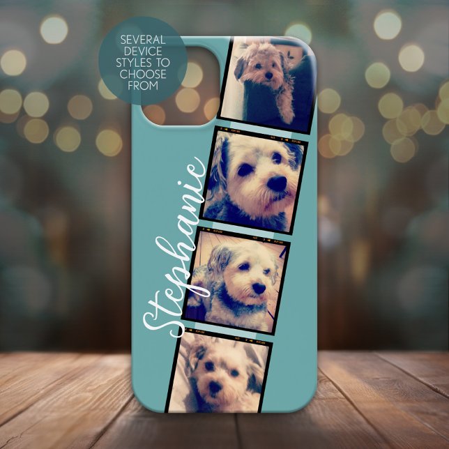 Instagram Photo Display - 4 photos film strip Case-Mate iPhone Case (Personalized Phone Case - Many Device Styles to Choose From)