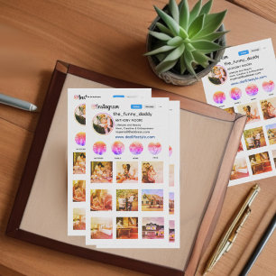 Instagram photo grid business card