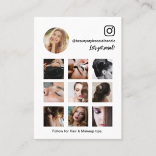 Instagram Photo Grid Collage Beauty Social Media  Business Card