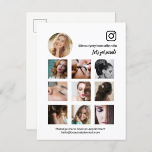 Instagram Photo Grid Collage Beauty Social Media  Postcard