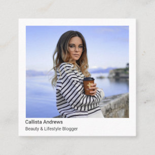 Instagram Photo Social Media Follow Me Blogger Square Business Card