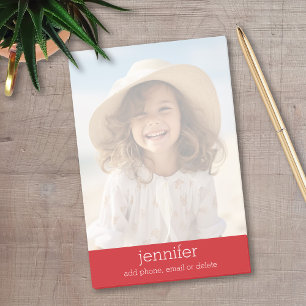 Instagram Photo with Red Bar and Modern Text Post-it Notes