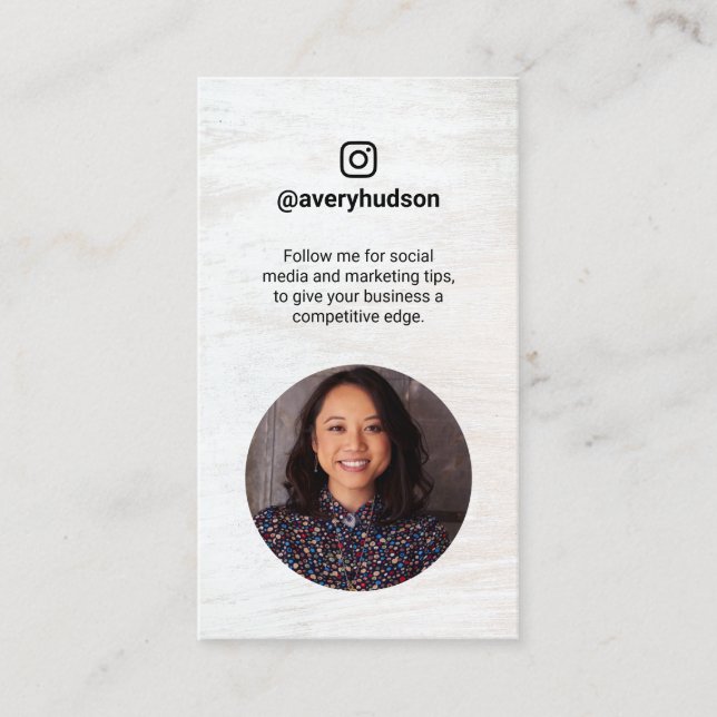 Instagram Professional Social Media mMrketer Business Card (Front)