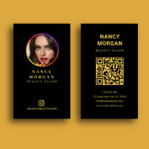 Instagram Profile Photo QR Code Black And Gold 