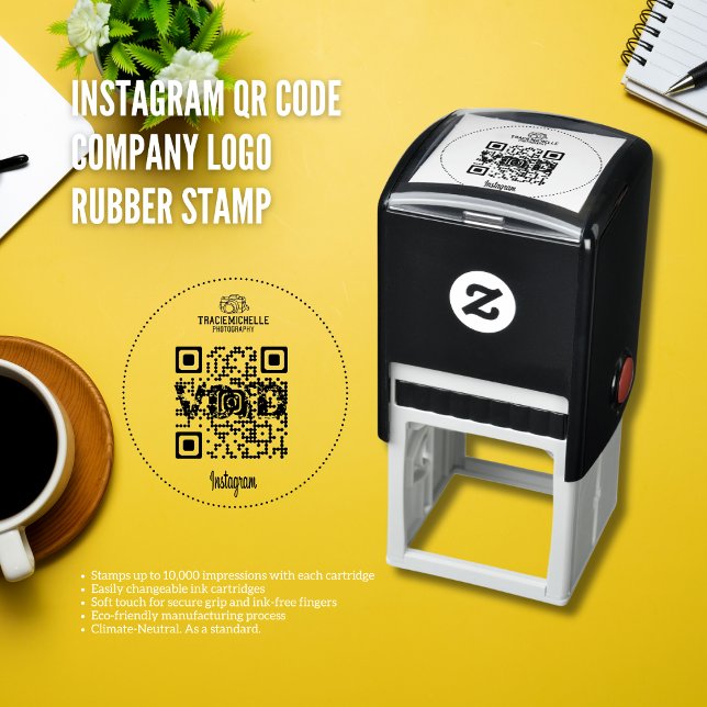 Instagram QR Code Company Logo Rubber Stamp (Instagram QR Code Company Logo Rubber Stamp)