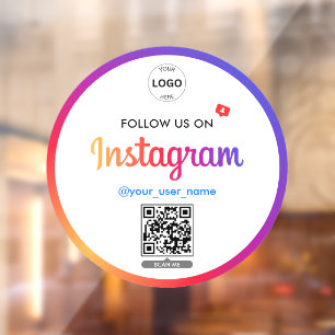 Instagram QR code Follow us Business Logo Simple