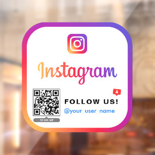 Instagram QR code Follow us Business Logo Simple