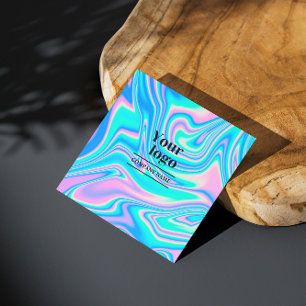 Instagram Qr Code Holographic Social Media Follow Square Business Card