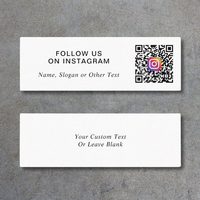 Instagram QR Code Promotional Mini Business Card (Capture attention, make connections, and leave a lasting impression with our modern QR business card)