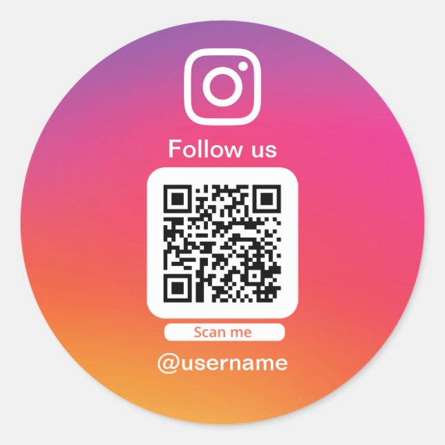 Instagram QR code sticker (Front)