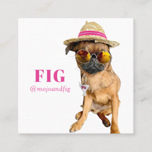 Instagram Scannable QR Code Add Photo and Text Square Business Card