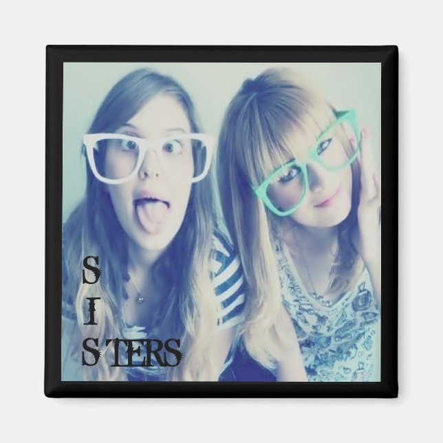 instagram sisters photo magnet (Front)