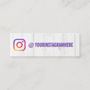 Instagram Social Media user name Mini Business Card