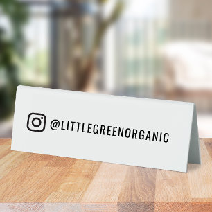 Instagram Table Tent Sign Your IG Name Tabletop