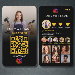Instagram Template Social Media QR Code Business Card
