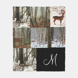 Instagram  your pictures custom collage monogram f fleece blanket