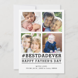 Instagrammed 4 Photo Father's Day Card